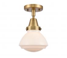 Innovations Lighting 447-1C-BB-G321 - Olean - 1 Light - 7 inch - Brushed Brass - Flush Mount