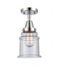 Innovations Lighting 447-1C-PC-G184 - Canton - 1 Light - 6 inch - Polished Chrome - Flush Mount