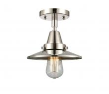 Innovations Lighting 447-1C-PN-M1 - Railroad - 1 Light - 8 inch - Polished Nickel - Flush Mount