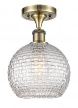 Innovations Lighting 516-1C-AB-G122C-8CL - Athens - 1 Light - 8 inch - Antique Brass - Semi-Flush Mount