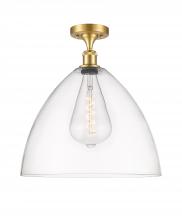  516-1C-SG-GBD-162 - Bristol - 1 Light - 16 inch - Satin Gold - Semi-Flush Mount