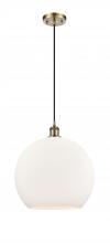 Innovations Lighting 516-1P-AB-G121-14 - Athens - 1 Light - 14 inch - Antique Brass - Cord hung - Pendant