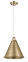  516-1P-AB-MBC-16-AB - Berkshire - 1 Light - 16 inch - Antique Brass - Cord hung - Mini Pendant