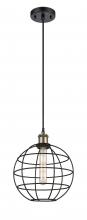 Innovations Lighting 516-1P-BAB-CE-10-BK - Lake Placid - 1 Light - 10 inch - Black Antique Brass - Mini Pendant