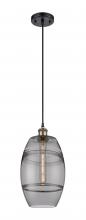 Innovations Lighting 516-1P-BAB-G557-8SM - Vaz - 1 Light - 8 inch - Black Antique Brass - Cord hung - Mini Pendant