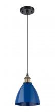 Innovations Lighting 516-1P-BAB-MBD-75-BL - Plymouth - 1 Light - 8 inch - Black Antique Brass - Cord hung - Mini Pendant