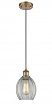  516-1P-BB-G82 - Eaton - 1 Light - 6 inch - Brushed Brass - Cord hung - Mini Pendant