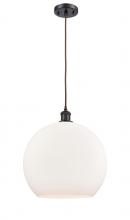 Innovations Lighting 516-1P-OB-G121-14 - Athens - 1 Light - 14 inch - Oil Rubbed Bronze - Cord hung - Pendant