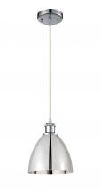 Innovations Lighting 516-1P-PC-MBD-75-PC - Bristol - 1 Light - 8 inch - Polished Chrome - Cord hung - Mini Pendant