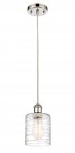 Innovations Lighting 516-1P-PN-G1113 - Cobbleskill - 1 Light - 5 inch - Polished Nickel - Cord hung - Mini Pendant