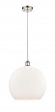 Innovations Lighting 516-1P-PN-G121-14 - Athens - 1 Light - 14 inch - Polished Nickel - Cord hung - Pendant