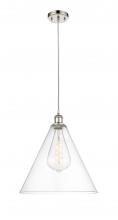 Innovations Lighting 516-1P-PN-GBC-162-LED - Berkshire - 1 Light - 16 inch - Polished Nickel - Cord hung - Pendant