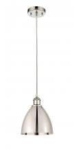 Innovations Lighting 516-1P-PN-MBD-75-PN - Bristol - 1 Light - 8 inch - Polished Nickel - Cord hung - Mini Pendant