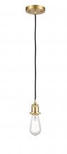 Innovations Lighting 516-1P-SG-LED - Bare Bulb - 1 Light - 5 inch - Satin Gold - Cord hung - Mini Pendant