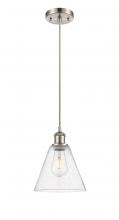 Innovations Lighting 516-1P-SN-GBC-84-LED - Berkshire - 1 Light - 8 inch - Brushed Satin Nickel - Cord hung - Mini Pendant