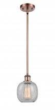 Innovations Lighting 516-1S-AC-G105-LED - Belfast - 1 Light - 6 inch - Antique Copper - Mini Pendant