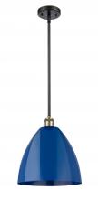 Innovations Lighting 516-1S-BAB-MBD-12-BL - Plymouth - 1 Light - 12 inch - Black Antique Brass - Pendant