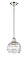 Innovations Lighting 516-1S-PN-G1213-8 - Athens Deco Swirl - 1 Light - 8 inch - Polished Nickel - Mini Pendant