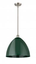 Innovations Lighting 516-1S-SN-MBD-16-GR - Plymouth - 1 Light - 16 inch - Brushed Satin Nickel - Pendant