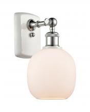 Innovations Lighting 516-1W-WPC-G101-LED - Belfast - 1 Light - 6 inch - White Polished Chrome - Sconce