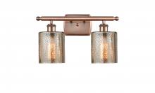 Innovations Lighting 516-2W-AC-G116 - Cobbleskill - 2 Light - 15 inch - Antique Copper - Bath Vanity Light