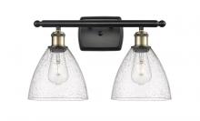 Innovations Lighting 516-2W-BAB-GBD-754-LED - Bristol - 2 Light - 18 inch - Black Antique Brass - Bath Vanity Light