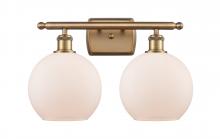 Innovations Lighting 516-2W-BB-G121 - Athens - 2 Light - 18 inch - Brushed Brass - Bath Vanity Light