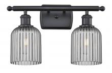  516-2W-BK-G559-5SM - Bridal Veil - 2 Light - 15 inch - Matte Black - Bath Vanity Light