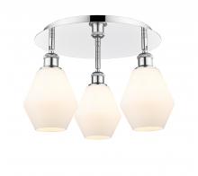  516-3C-PC-G651-6 - Cindyrella - 3 Light - 18 inch - Polished Chrome - Flush Mount