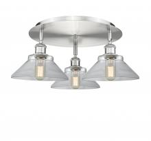  516-3C-SN-G132 - Orwell - 3 Light - 20 inch - Satin Nickel - Flush Mount