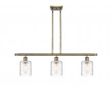 Innovations Lighting 516-3I-AB-G1113 - Cobbleskill - 3 Light - 36 inch - Antique Brass - Cord hung - Island Light