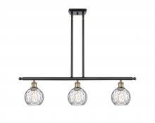 Innovations Lighting 516-3I-BAB-G1215-6 - Athens Water Glass - 3 Light - 36 inch - Black Antique Brass - Cord hung - Island Light