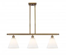 Innovations Lighting 516-3I-BB-GBC-81-LED - Berkshire - 3 Light - 36 inch - Brushed Brass - Cord hung - Island Light