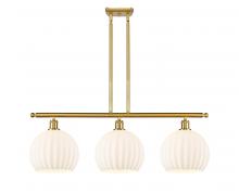 Innovations Lighting 516-3I-SG-G1217-10WV - White Venetian - 3 Light - 37 inch - Satin Gold - Stem Hung - Island Light