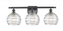 Innovations Lighting 516-3W-BK-G1213-8-LED - Athens Deco Swirl - 3 Light - 28 inch - Matte Black - Bath Vanity Light