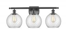 Innovations Lighting 516-3W-BK-G122-8CBK - Farmhouse Chicken Wire - 3 Light - 28 inch - Matte Black - Bath Vanity Light