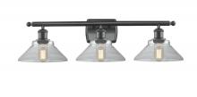  516-3W-BK-G132 - Orwell - 3 Light - 28 inch - Matte Black - Bath Vanity Light