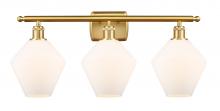  516-3W-SG-G651-8 - Cindyrella - 3 Light - 28 inch - Satin Gold - Bath Vanity Light