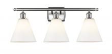  516-3W-SN-GBC-81 - Berkshire - 3 Light - 28 inch - Brushed Satin Nickel - Bath Vanity Light