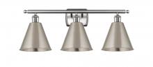  516-3W-SN-MBC-8-SN - Berkshire - 3 Light - 28 inch - Brushed Satin Nickel - Bath Vanity Light