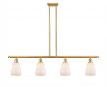 Innovations Lighting 516-4I-SG-G391 - Ellery - 4 Light - 48 inch - Satin Gold - Cord hung - Island Light