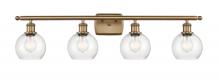 Innovations Lighting 516-4W-BB-G124-6-LED - Athens - 4 Light - 36 inch - Brushed Brass - Bath Vanity Light