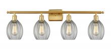 Innovations Lighting 516-4W-SG-G82-LED - Eaton - 4 Light - 36 inch - Satin Gold - Bath Vanity Light