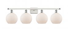 Innovations Lighting 516-4W-WPC-G121 - Athens - 4 Light - 38 inch - White Polished Chrome - Bath Vanity Light