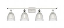  516-4W-WPC-G382 - Castile - 4 Light - 36 inch - White Polished Chrome - Bath Vanity Light