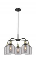  516-5CR-BAB-G558-6SM - Bella - 5 Light - 24 inch - Black Antique Brass - Chandelier