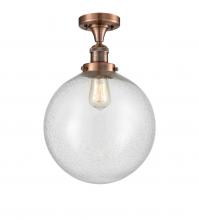 Innovations Lighting 517-1CH-AC-G204-12 - Beacon - 1 Light - 12 inch - Antique Copper - Semi-Flush Mount