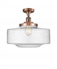 Innovations Lighting 517-1CH-AC-G694-16-LED - Bridgeton - 1 Light - 12 inch - Antique Copper - Semi-Flush Mount