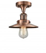 Innovations Lighting 517-1CH-AC-M3 - Railroad - 1 Light - 7 inch - Antique Copper - Semi-Flush Mount