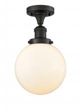 Innovations Lighting 517-1CH-OB-G201-8 - Beacon - 1 Light - 8 inch - Oil Rubbed Bronze - Semi-Flush Mount